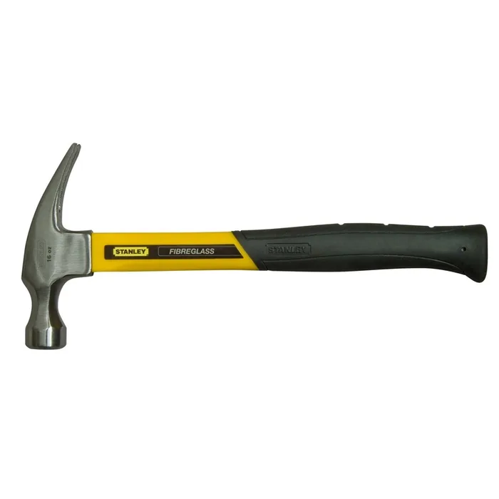 Stanley 16 oz Smooth Face Nailing Rip Claw Hammer 12 3/4 in. Fiberglass Handle
