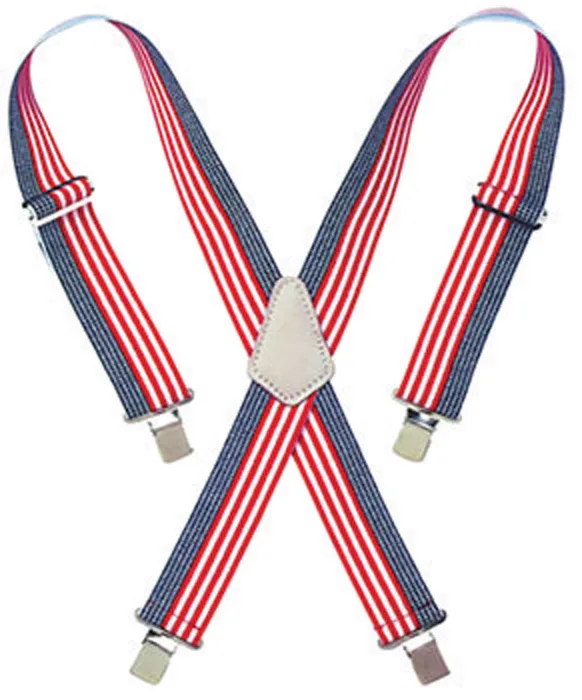 CLC 4.25 in. L X 2 in. W Nylon Suspenders Blue/Red/White 1 pair (Pack of 6)