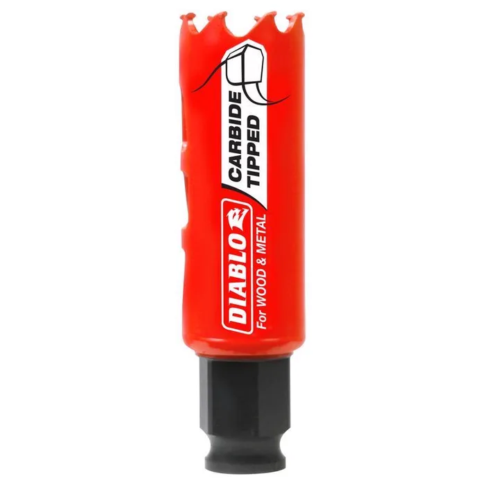 Diablo Snap-Lock Plus 1 in. Carbide Tipped 2-3/8 in. L X 3/8 in. D Hole Saw