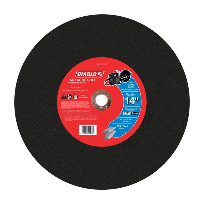 Diablo 14 in. D X 20 mm X 1/8 in. thick Aluminum Oxide High Speed Metal Cut-Off Disc 1 pk