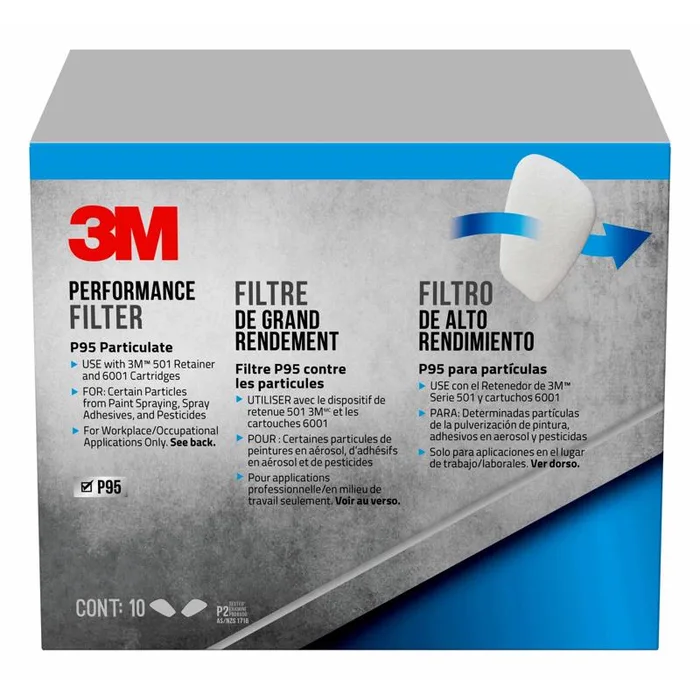 3M P95 Paint Spray and Pesticide Application Particulate Filter 5000/6000-Series White 5 pk
