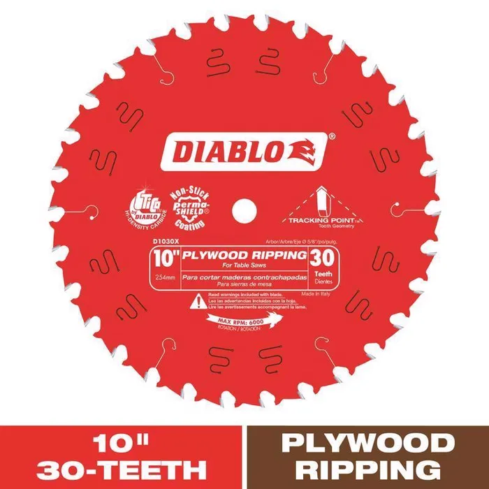 Diablo Tracking Point 10 in. D X 5/8 in. TiCo Hi-Density Carbide Ripping Saw Blade 30 teeth 1 pk