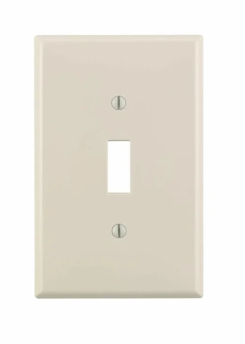 Leviton Almond 1 gang Nylon Toggle Wall Plate 10 pk