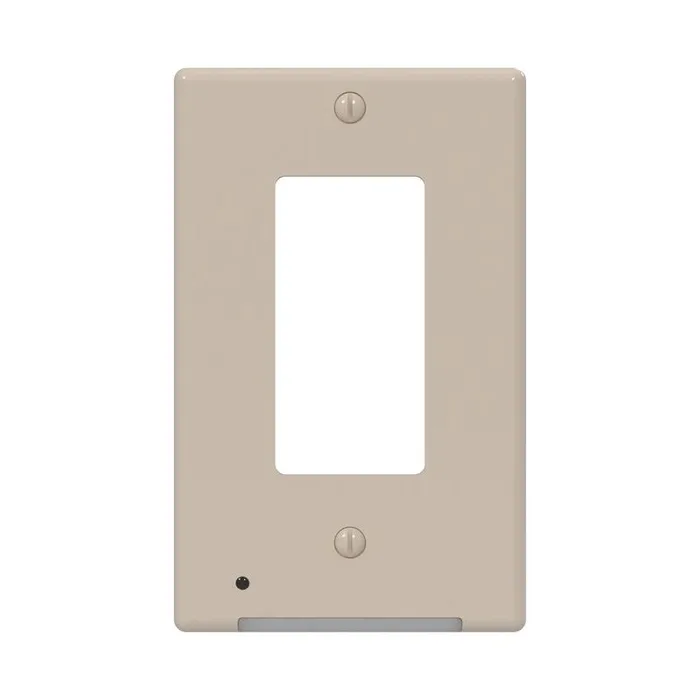 Westek LumiCover Almond 1 gang Plastic Decorator Nightlight Wall Plate 1 pk