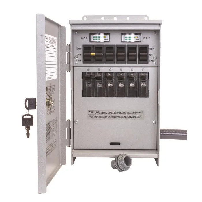 Reliance Controls Pro/Tran 2 30 amps 120/240 V 6 space 6 circuits Surface Mount Transfer Switch