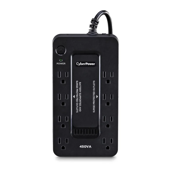 CyberPower 5 ft. L 8 outlets Battery Backup/Surge Protector Black 890 J