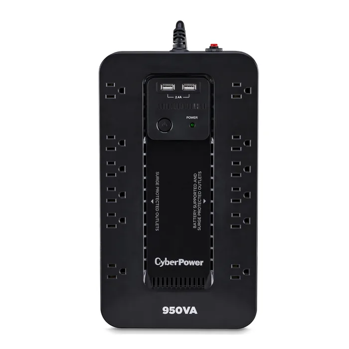 CyberPower 5 ft. L 12 outlets Battery Backup/Surge Protector Black 890 J