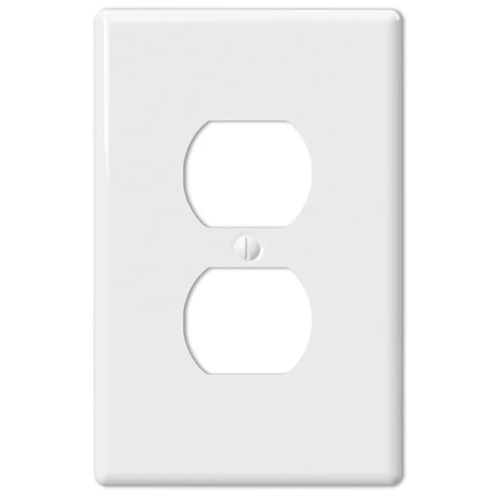 Amerelle Metro White 1 gang Ceramic Duplex Wall Plate 1 pk