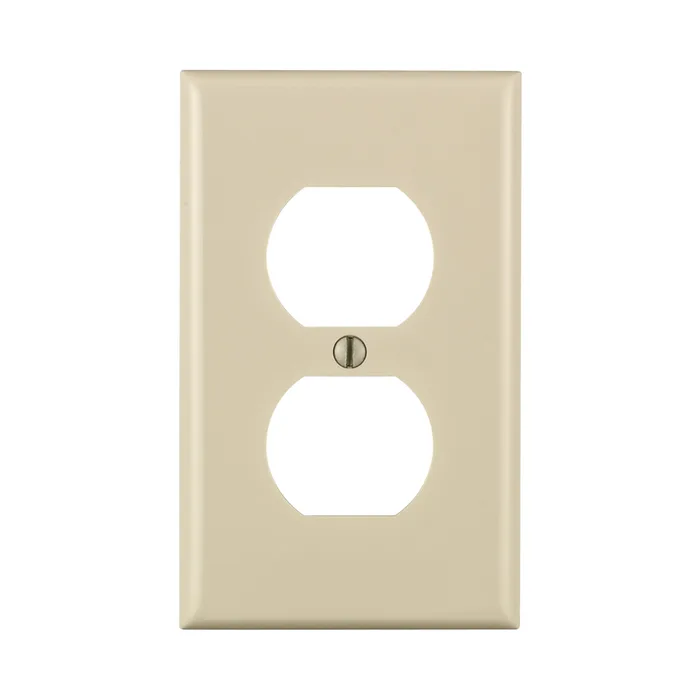 Leviton Light Almond 1 gang Thermoset Plastic Duplex Wall Plate 1 pk