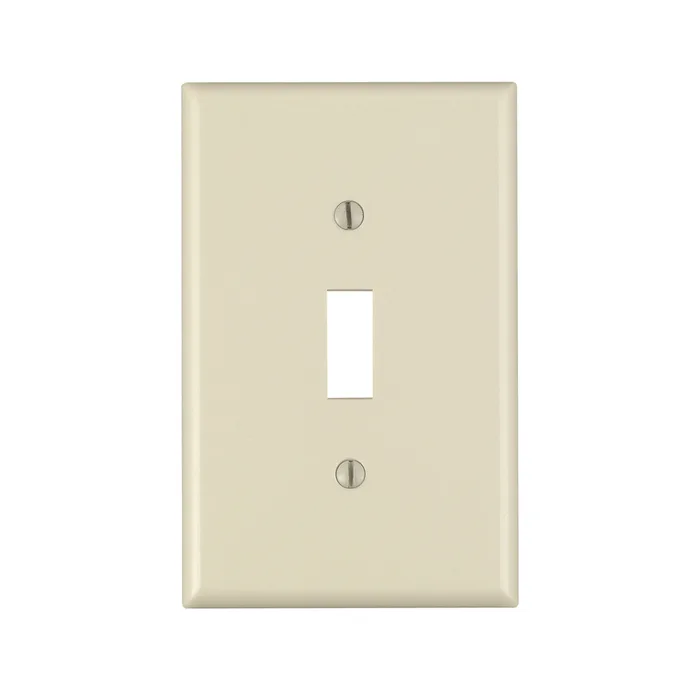 Leviton Light Almond 1 gang Thermoset Plastic Toggle Wall Plate 1 pk
