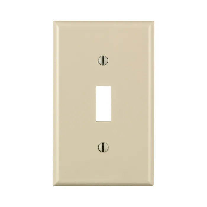 Leviton Light Almond 1 gang Nylon Toggle Wall Plate 1 pk
