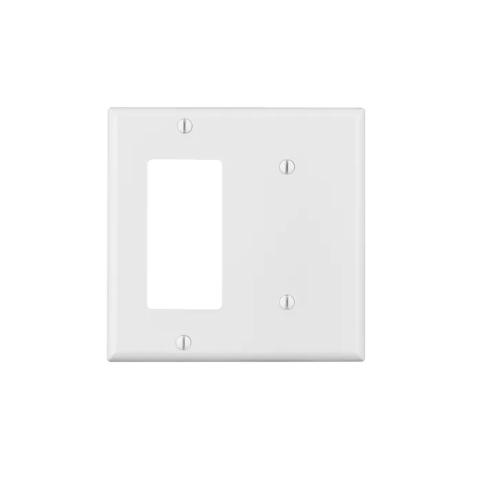 Leviton White 1 gang Thermoplastic Nylon Decorator Wall Plate 1 pk