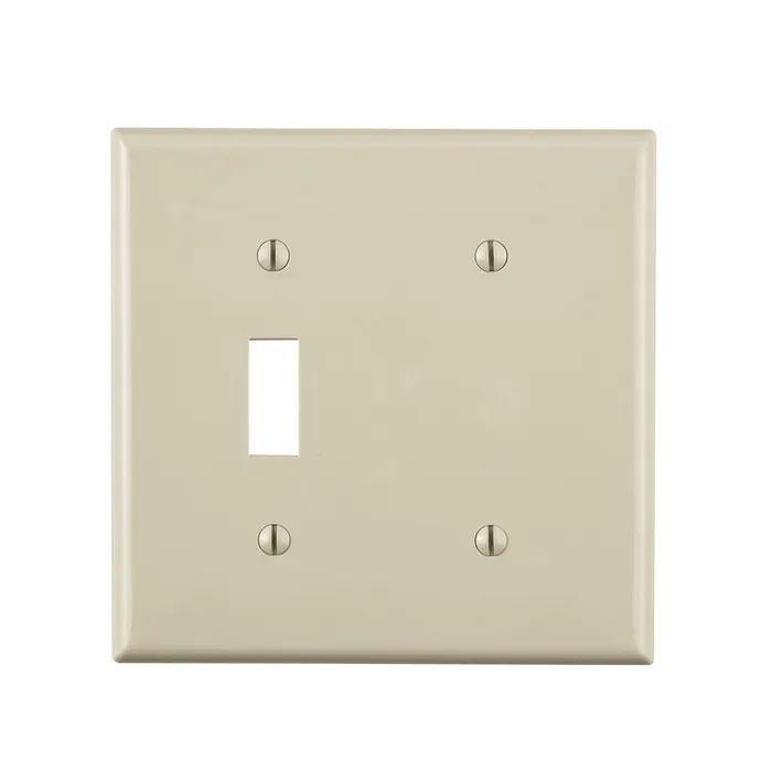 Leviton Light Almond 2 gang Thermoplastic Nylon Blank Wall Plate 1 pk