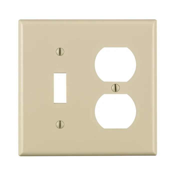 Leviton Light Almond 2 gang Thermoplastic Nylon Duplex/Toggle Wall Plate 1 pk