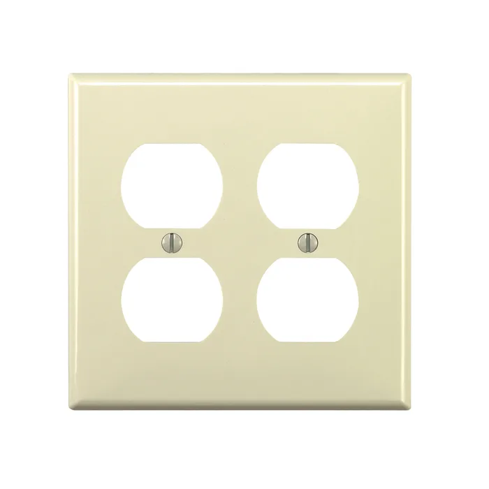 Leviton Light Almond 2 gang Nylon Duplex Wall Plate 1 pk