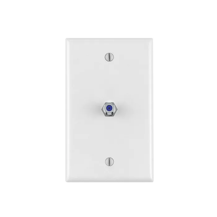 Leviton White Plastic Coax/Phone Telephone/Video Wall Plate 1 pk