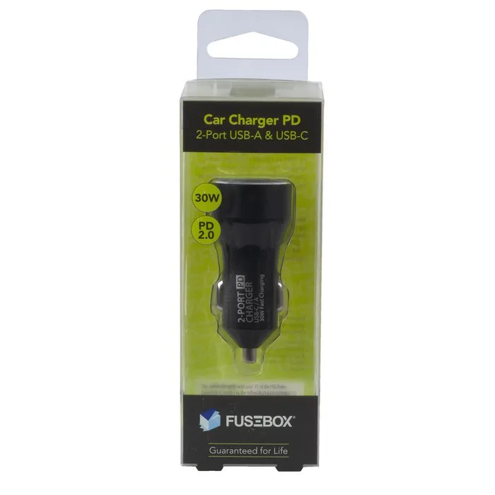 Fusebox USB Car Charger 1 pk (Pack of 6)