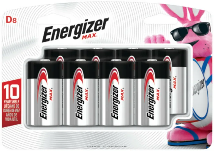 Energizer Max D Alkaline Batteries 8 pk Carded