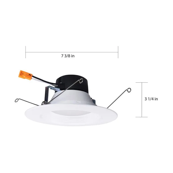 Satco Nuvo White 5-6 in. W Plastic LED Retrofit Recessed Lighting 9 W