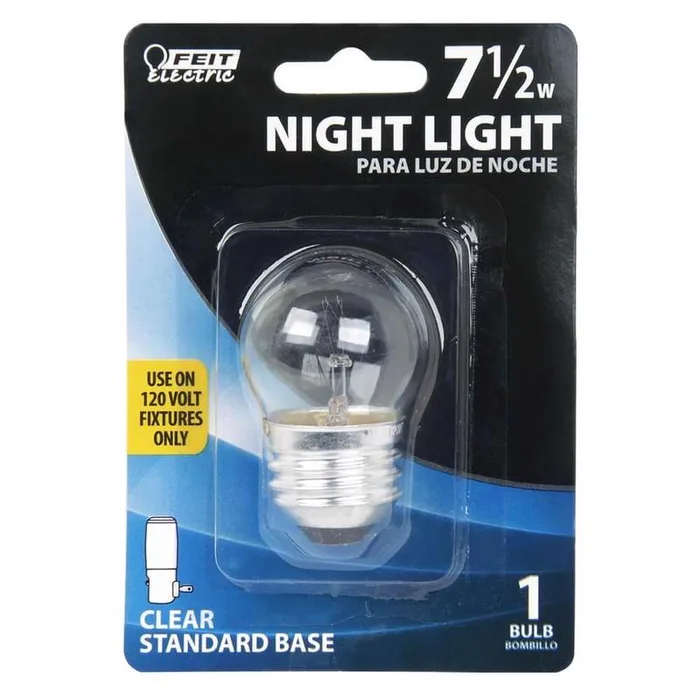 Feit 7.5 W S11 Nightlight Incandescent Bulb E26 (Medium) Clear 1 pk (Pack of 72)