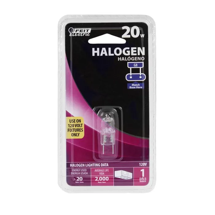 Feit 20 W T4 Tubular Halogen Bulb 170 lm Warm White 1 pk
