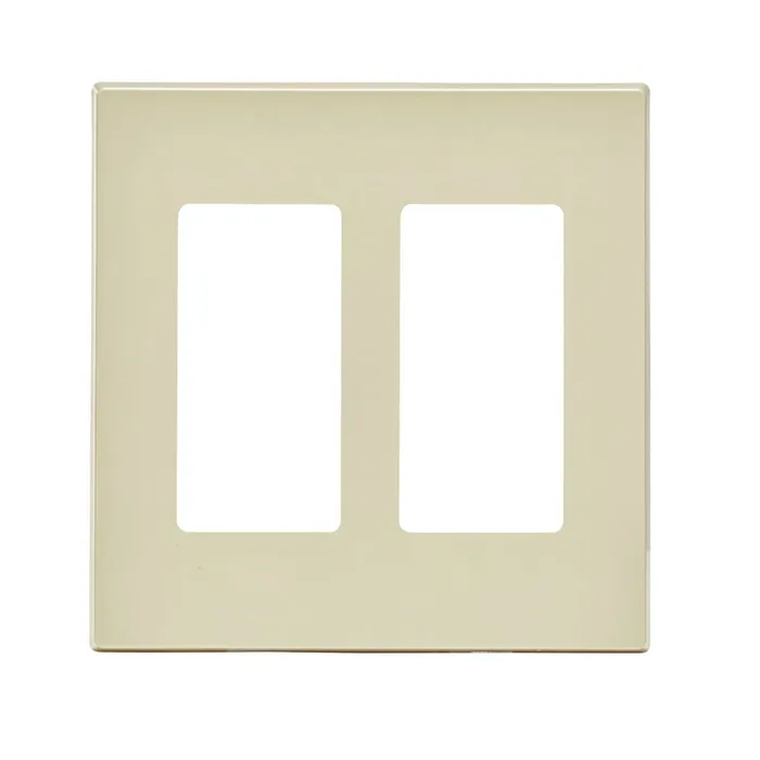 Leviton Decora Plus Light Almond 2 gang Polycarbonate Decorator Screwless Wall Plate 1 pk