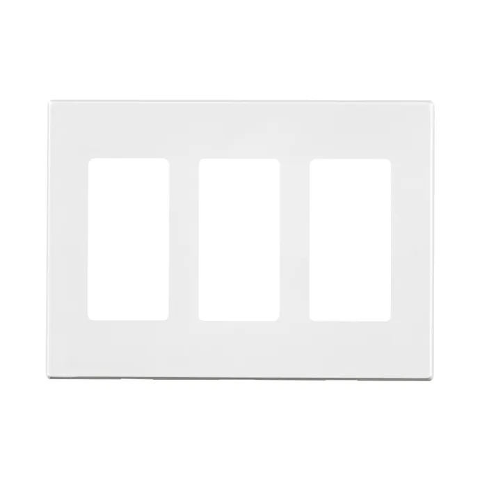 Leviton Decora Plus White 3 gang Polycarbonate Decorator Screwless Wall Plate 1 pk