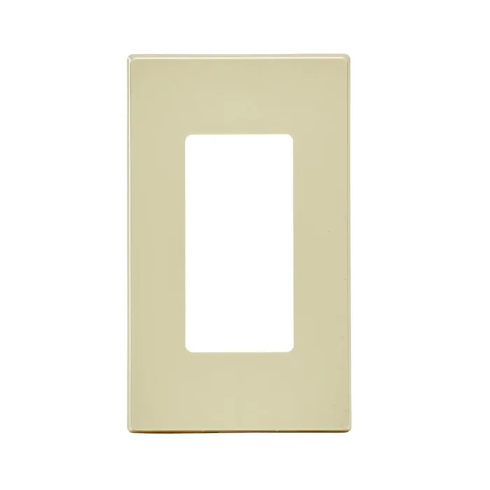 Leviton Decora Plus Ivory 1 gang Polycarbonate Decorator Screwless Wall Plate 1 pk