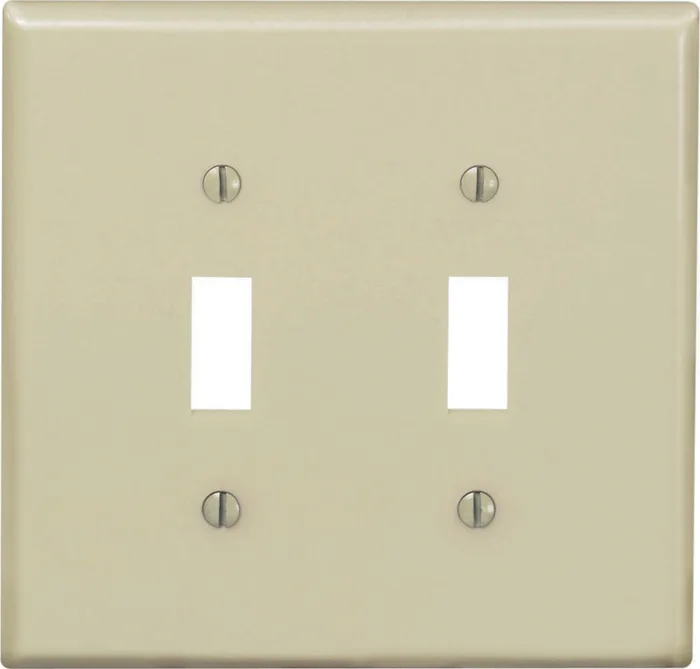 Leviton Ivory 2 gang Nylon Toggle Wall Plate 1 pk (Pack of 25)