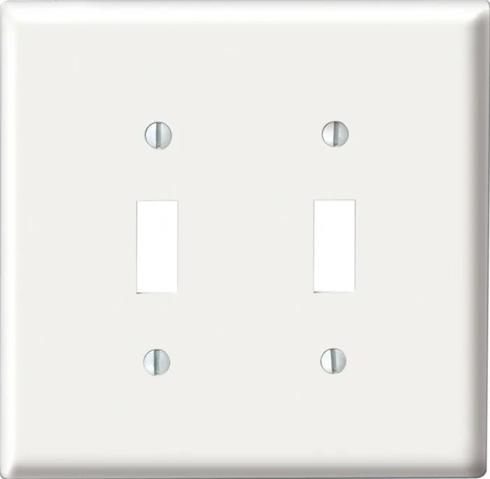 Leviton White 2 gang Nylon Toggle Wall Plate 1 pk (Pack of 25)