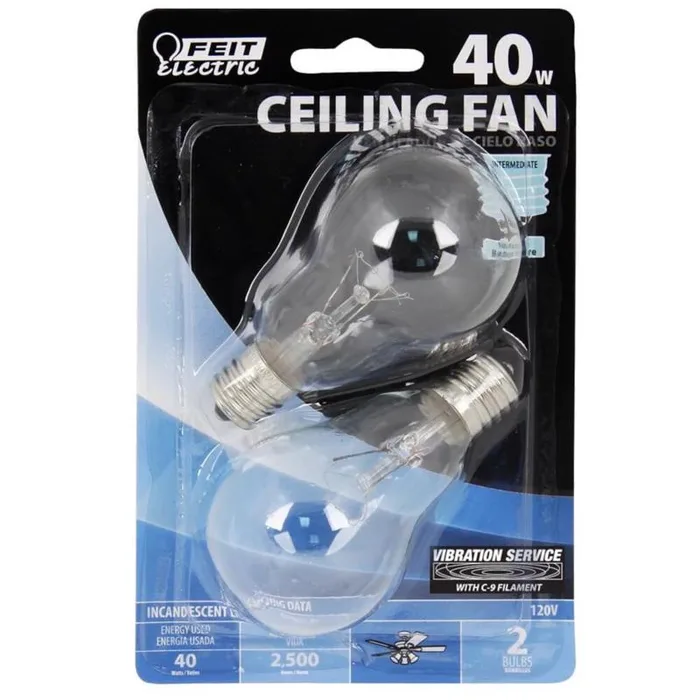 Feit 40 W A15 Ceiling Fan Incandescent Bulb E17 (Intermediate) Soft White 2 pk (Pack of 24)