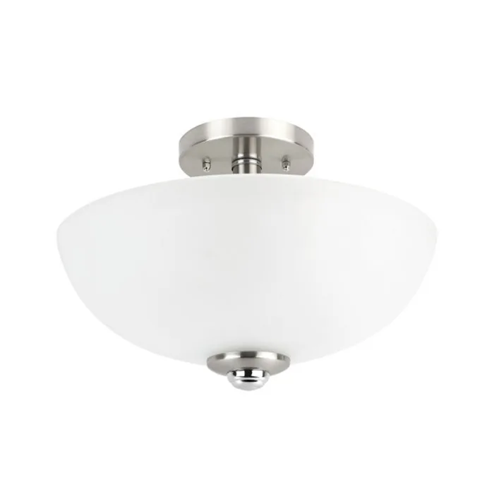 Globe Electric Hudson 8.25 in. H X 13 in. W X 13 in. L Brushed Nickel Ceiling Light