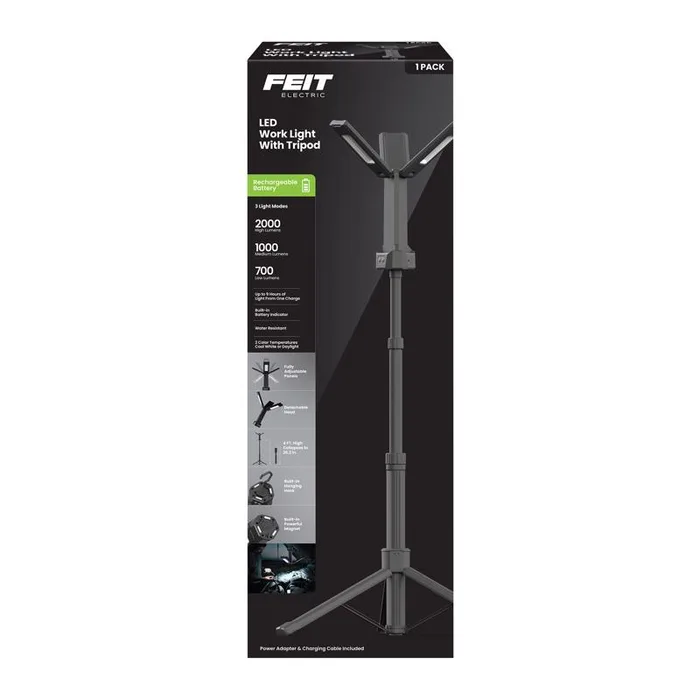 Feit 2000 lm LED Rechargeable Tripod Work Light