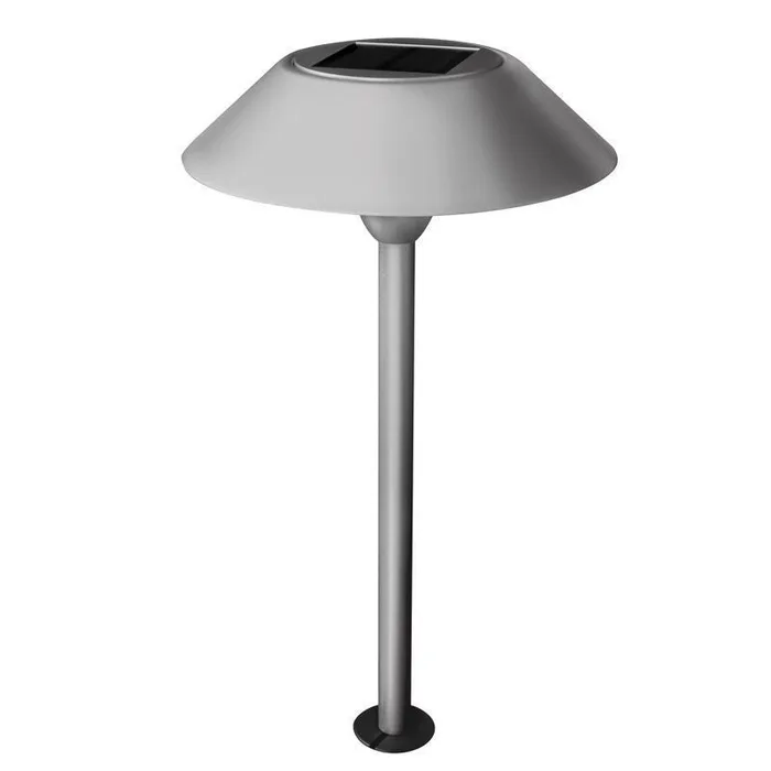 Feit OneSync Brushed Nickel Solar Powered 0.4 W LED Pathway Light 2 pk