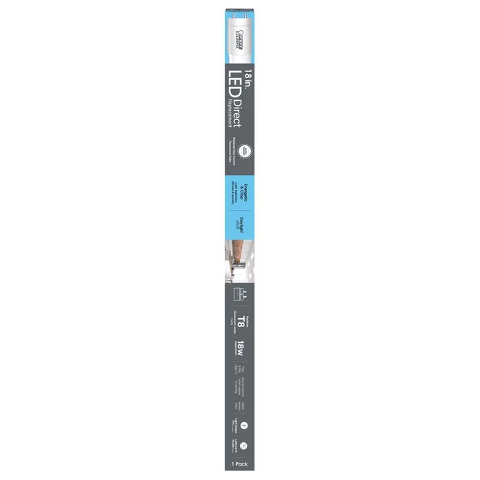Feit T8 Daylight 18 in. Bi-Pin T8 LED Linear Lamp 18 Watt Equivalence 1 pk (Pack of 6)