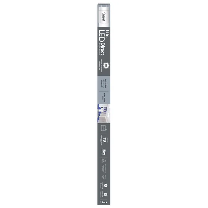 Feit T8 Cool White 18 in. G13 Linear LED Linear Lamp 18 Watt Equivalence 1 pk (Pack of 6)
