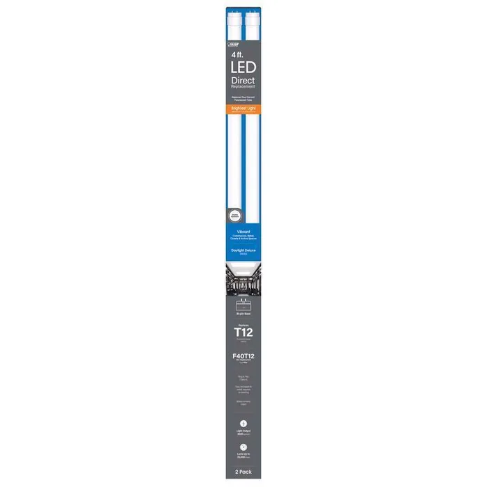 Feit T12 Daylight Deluxe 48 in. G13 Linear Led Linear Lamp 40 Watt Equivalence 2 pk (Pack of 10)