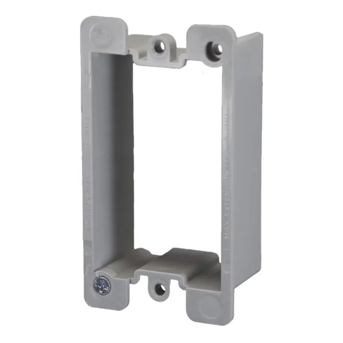 Cantex EZ Box Old Work Rectangle PVC 1 gang Box Extenders Gray