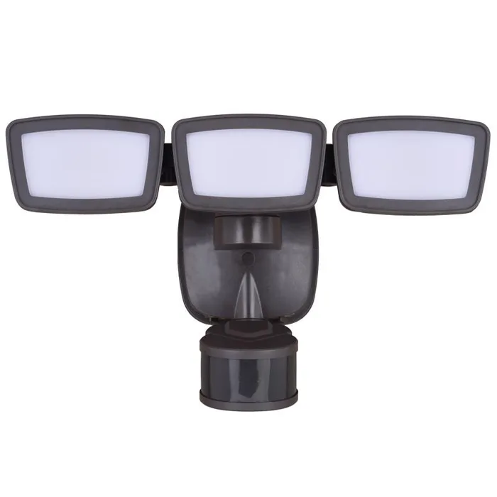 Dualux Motion-Sensing Hardwired LED Bronze Security Floodlight