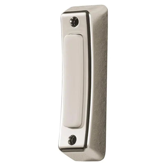 Heath Zenith Heath Zenith Satin Nickel Silver Metal Wired Pushbutton Doorbell