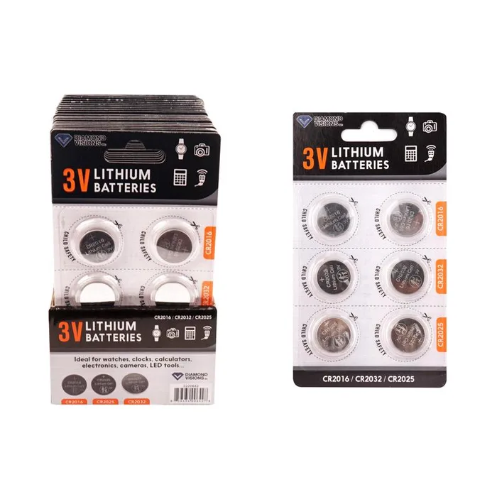 Diamond Visions 3-Volt Lithium Batteries 6 pk Carded (Pack of 24)