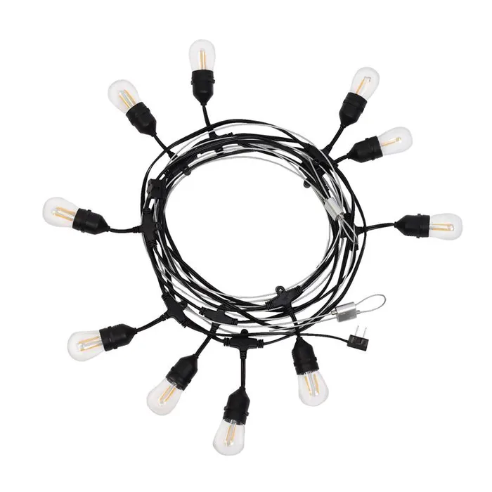Belle Luci Holiday Bright Lights LED S14 Patio Light Set Warm White 48 ft. 24 lights