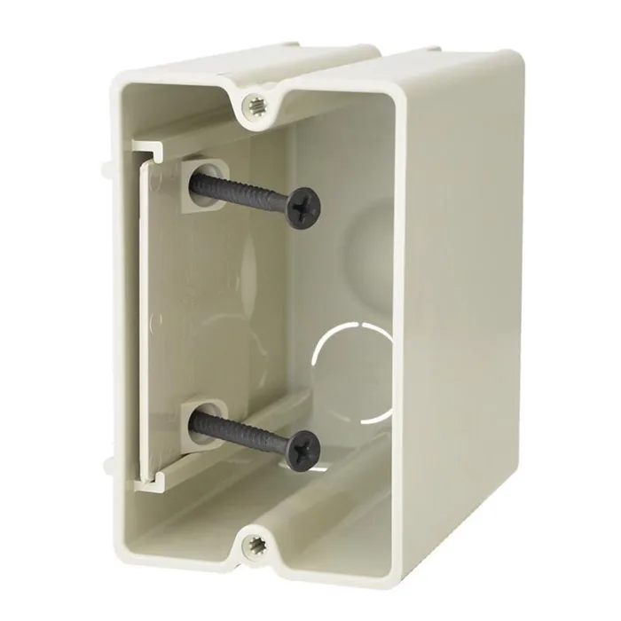 Allied Moulded Sliderbox New and Old Work 23 cu in Rectangle Fiberglass 1 gang Outlet Box Off White