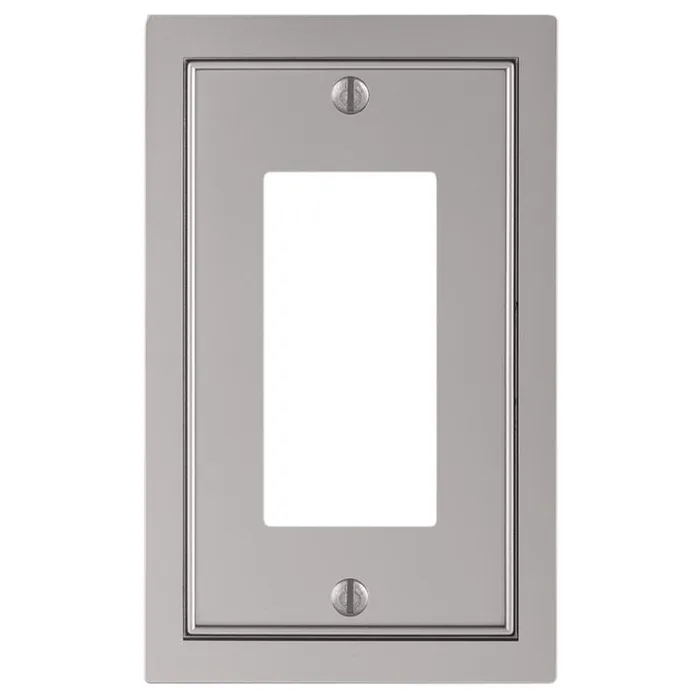 Amerelle Traditional Satin Nickel Silver Zinc Wall Plate 1 pk