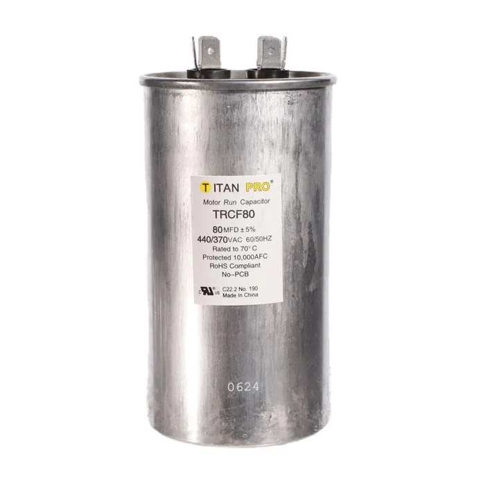 Titan Pro 80 MFD 440 V Round Run Capacitor