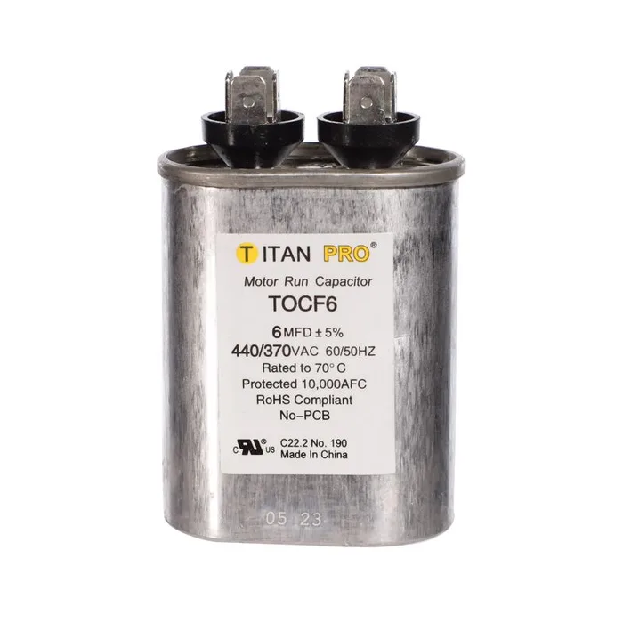 Titan Pro 6 MFD 440 V Oval Run Capacitor