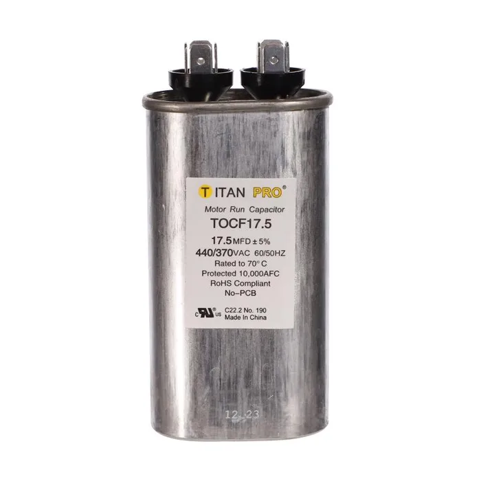 Titan Pro 17.5 MFD 440 V Oval Run Capacitor