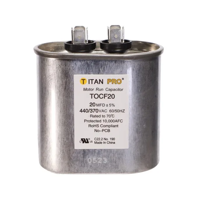 Titan Pro 20 MFD 440 V Oval Run Capacitor
