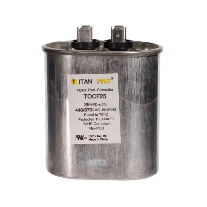Titan Pro 25 MFD 440 V Oval Run Capacitor
