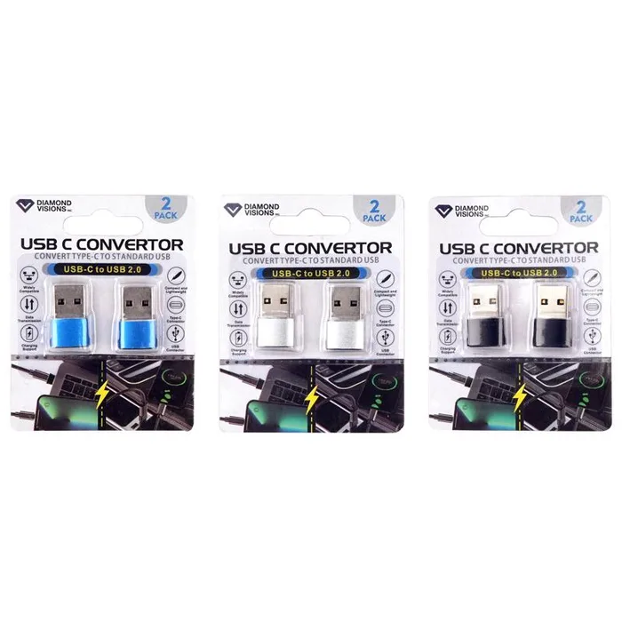 Diamond Visions Assorted Slim 2 in 1 Adapter For All Smartphones (Pack of 20)